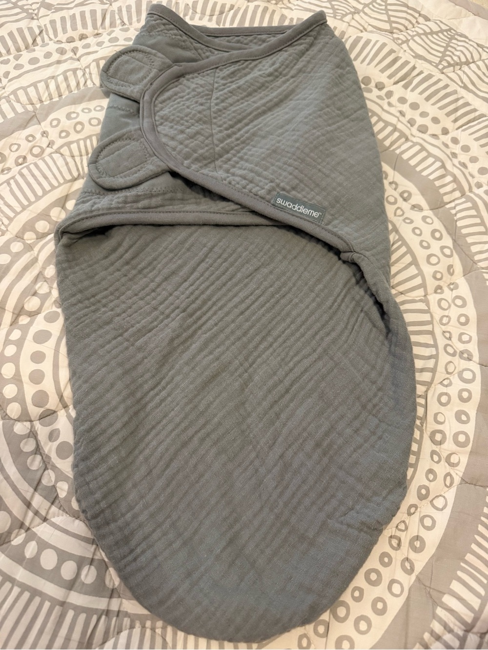 SwaddleMe Gray Muslin Sleep Sack